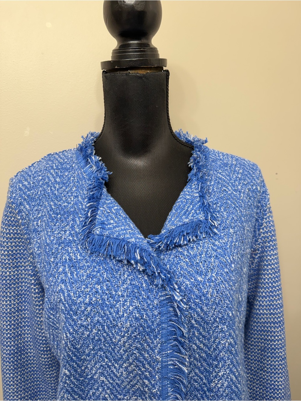 NWT NIC+ ZOE Women’s Blue Fringe Edge Jacket Blazer M - Picture 2 of 11